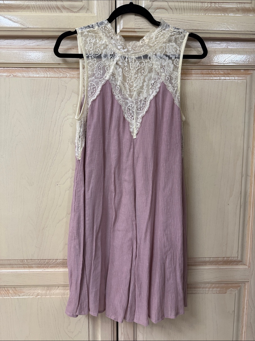 Altar'd State Lavender Chemise with Cream Lace Yoke